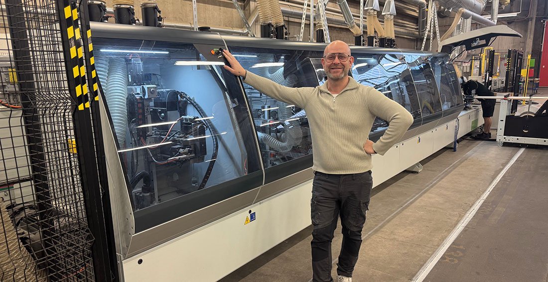 Kristian Wallin framför Biesse Stream B