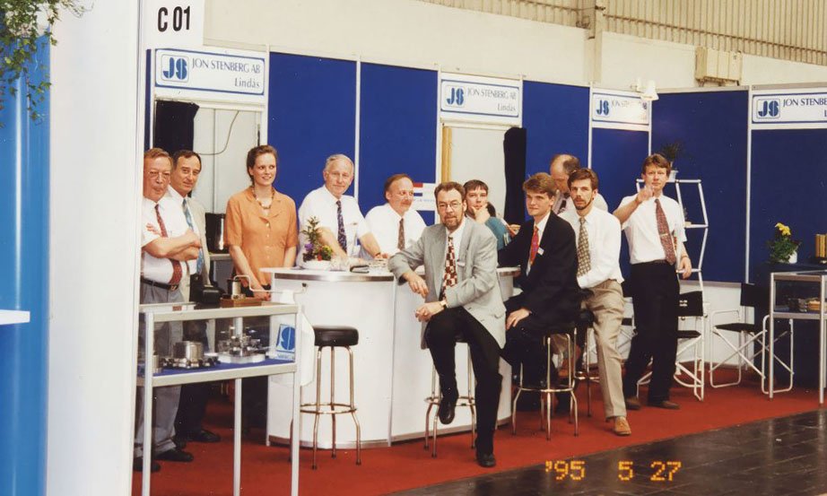 Jon Stenbergs monter på Ligna i Hannover, maj 1995.