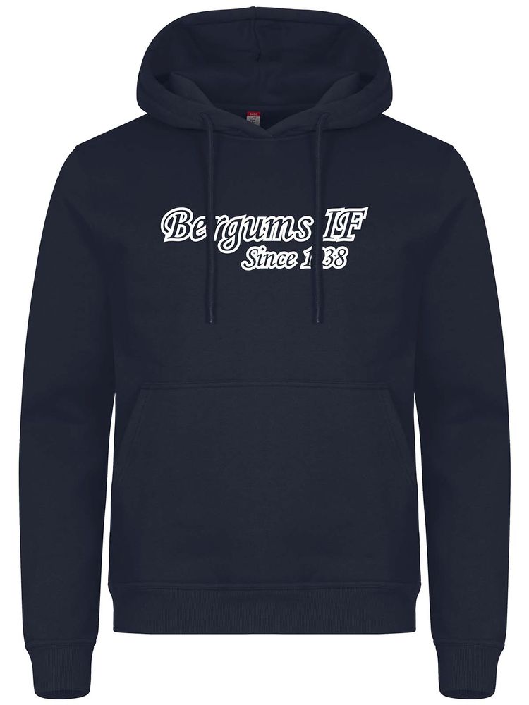 Hoodtröja - Supporter, Mörk Marin (Bergums IF)