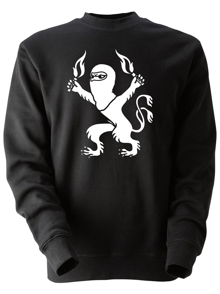 Collegetröja, Svart - Pyro-Lejon