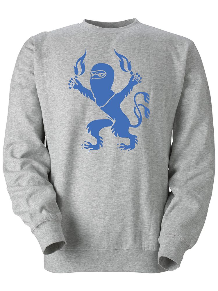 Collegetröja, Grå - Pyro-Lejon