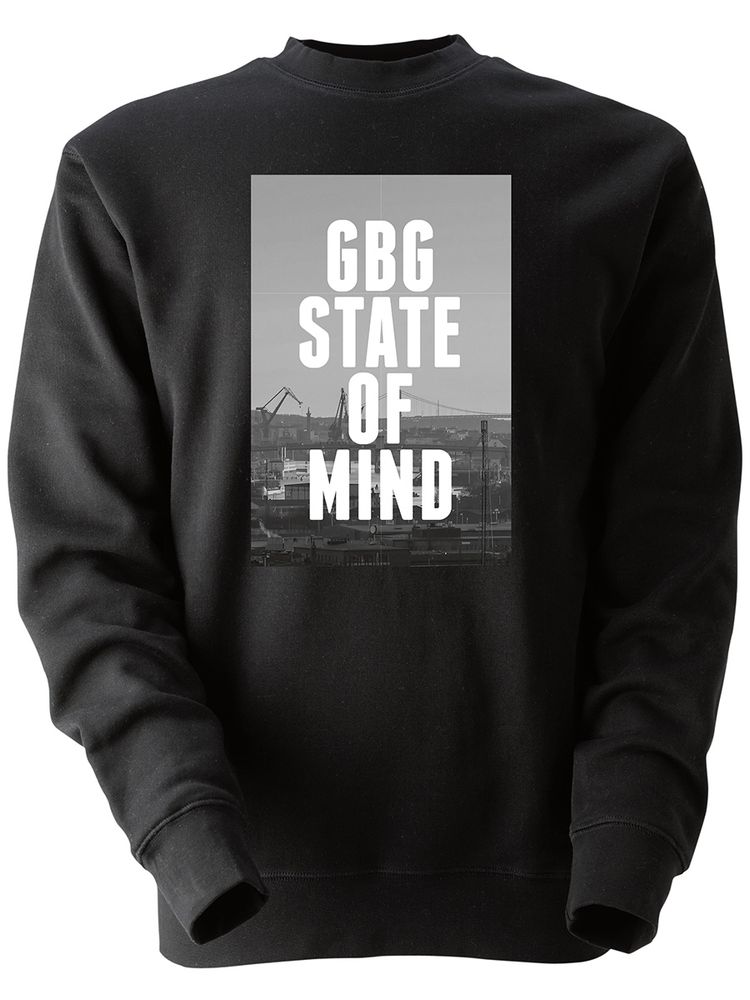 Collegetröja, Svart - GBG State Of Mind