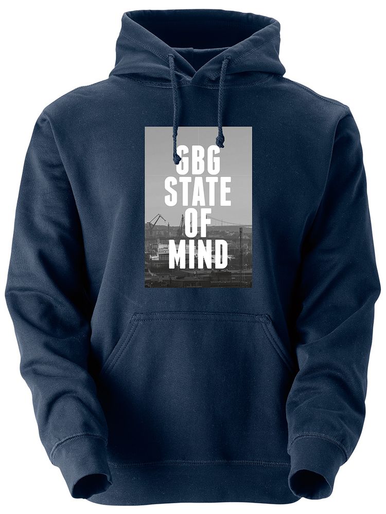 Hoodtröja, Marinblå - GBG State Of Mind