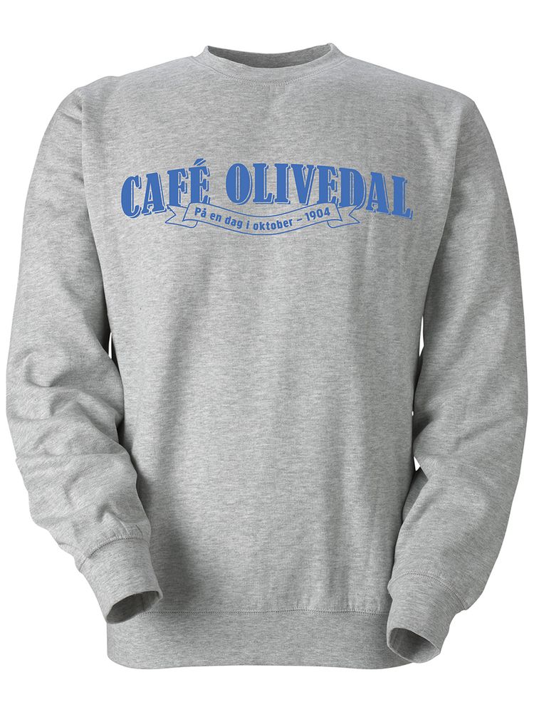 Collegetröja, Grå - Café Olivedal