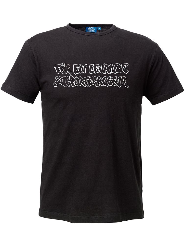 T-shirt Herr, Svart - Levande Supporterkultur