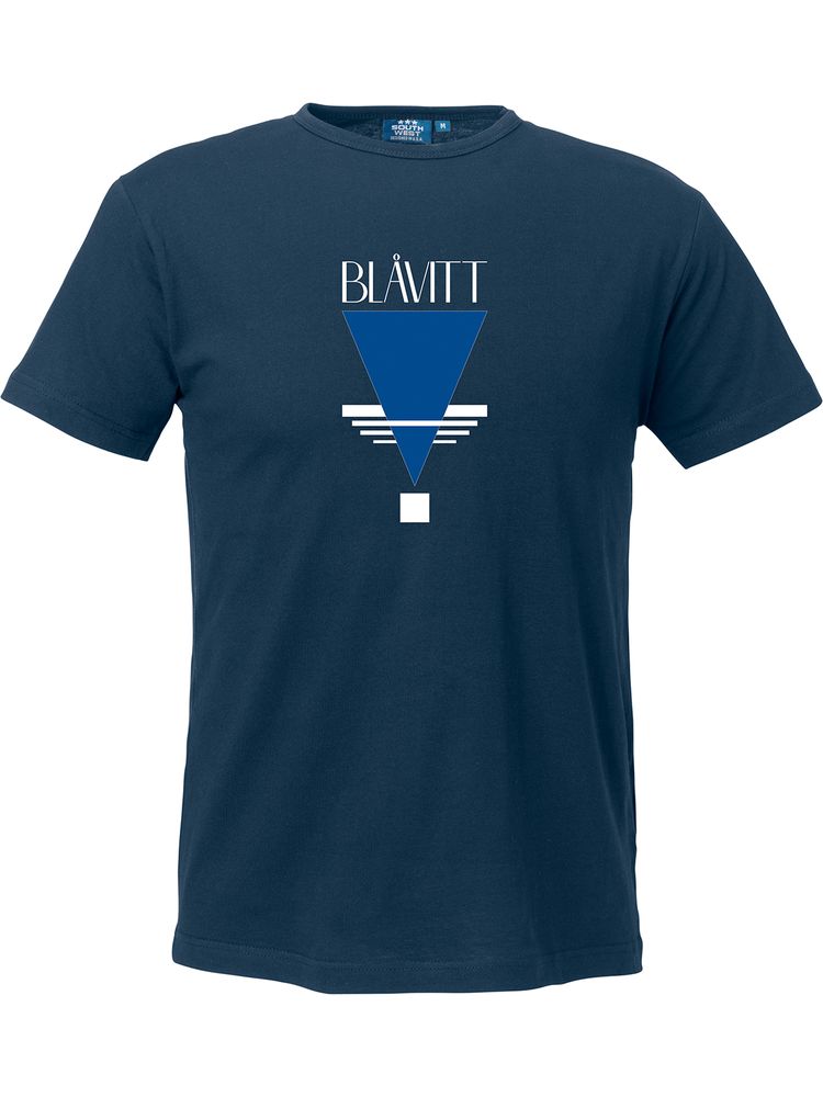 T-shirt Herr, Marinblå - Blåvitt Triangel