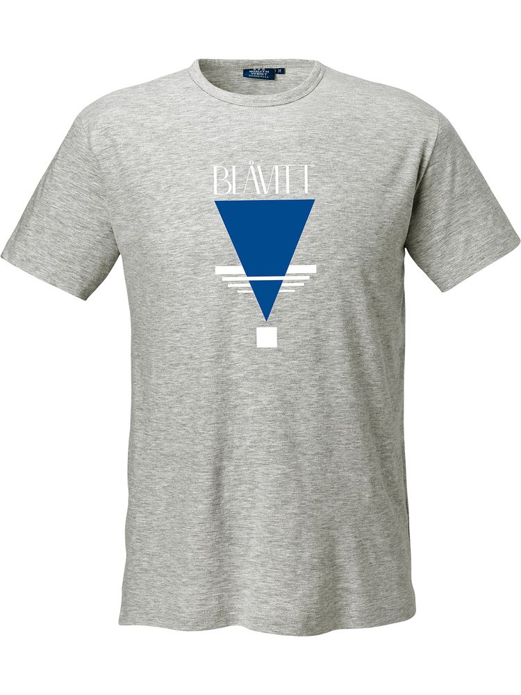 T-shirt Herr, Grå - Blåvitt Triangel