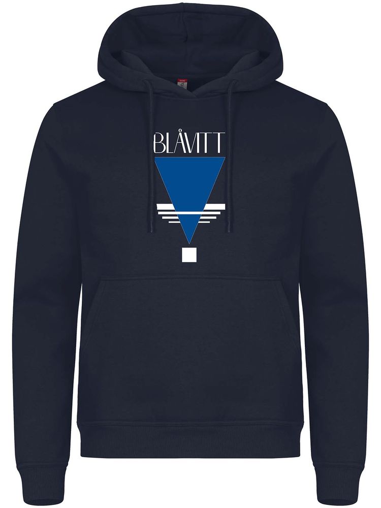 Hoodie, Navy - Blåvitt Triangel