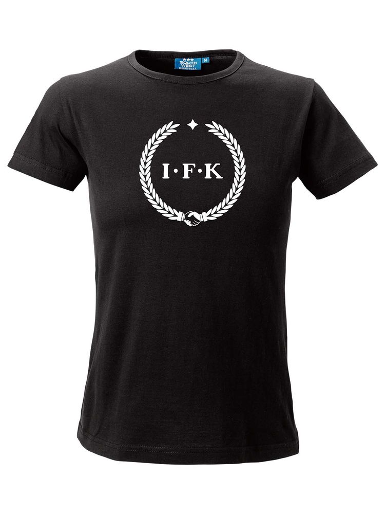T-shirt Dam, Svart - Kransen (stor logo)