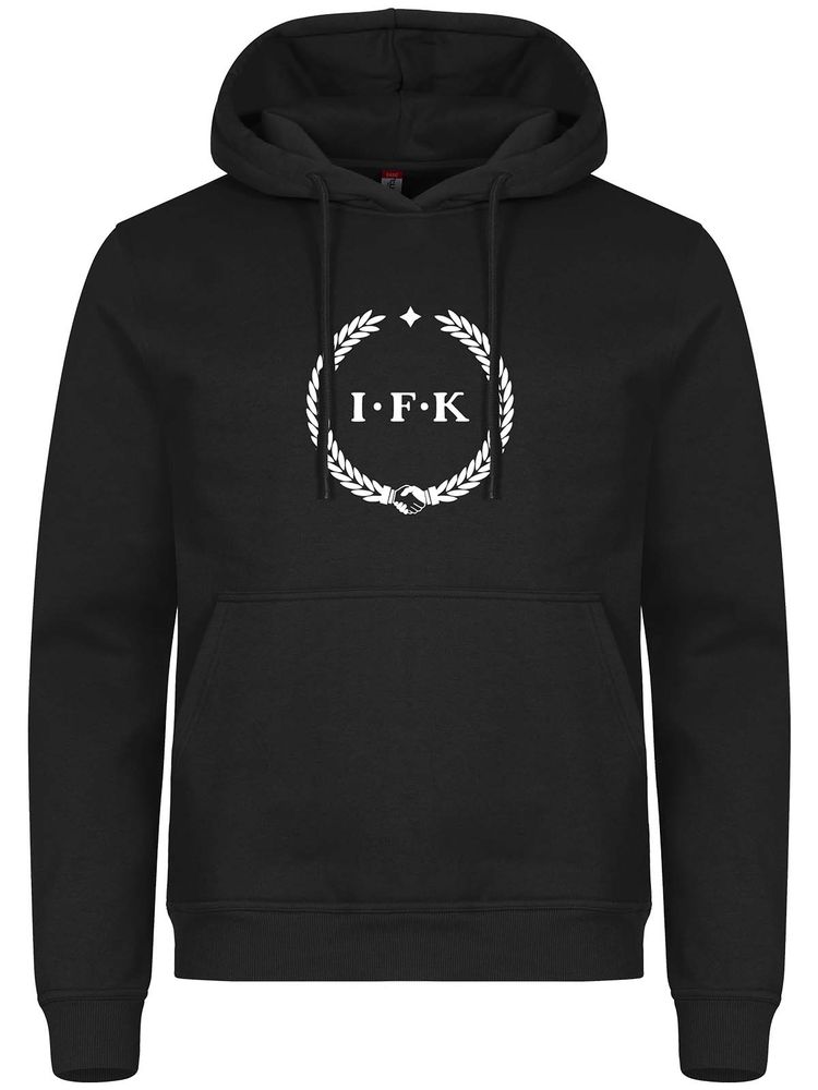 Hoodie, Black - Kransen (stor logo)