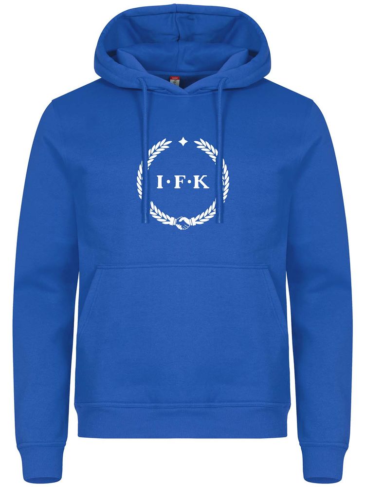 Hoodie, Blue - Kransen (stor logo)