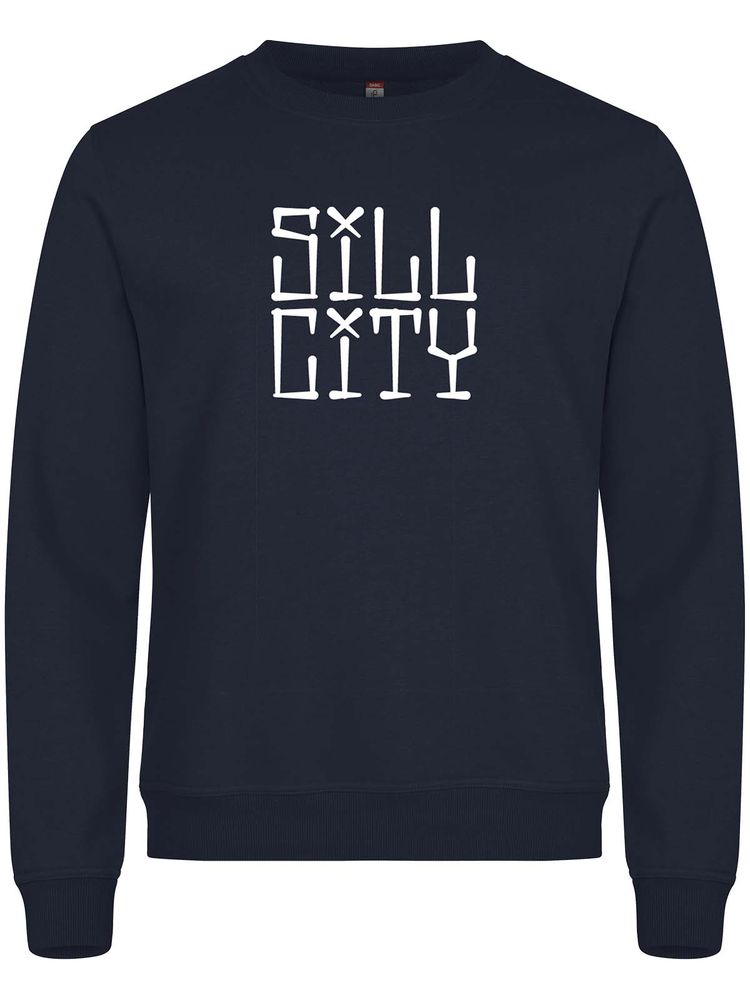 Sweatshirt, Navy - Sill City Text (stor logo)
