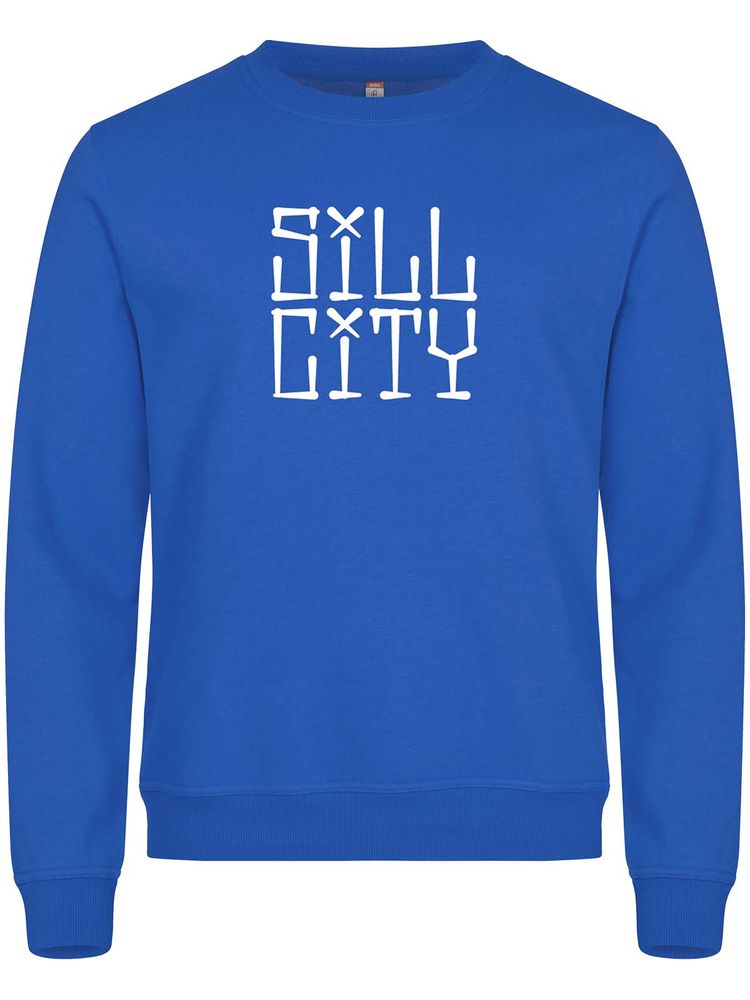 Sweatshirt, Blue - Sill City Text (stor logo)