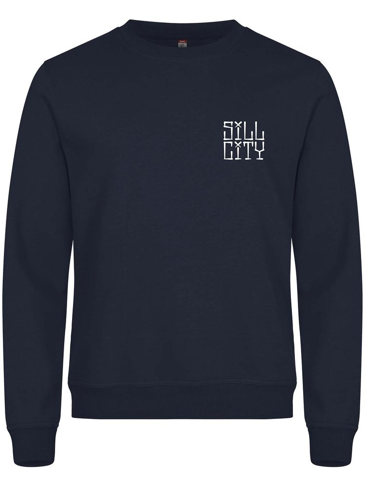 Sweatshirt, Navy - Sill City Text (liten logo)