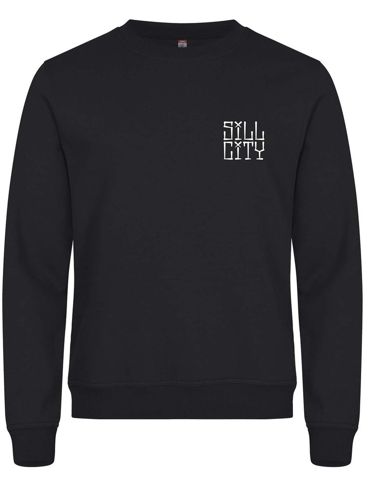 Sweatshirt, Black - Sill City Text (liten logo)