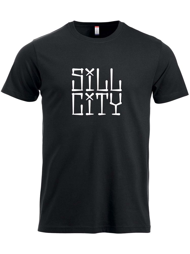 T-shirt, Black - Sill City Text (stor logo)