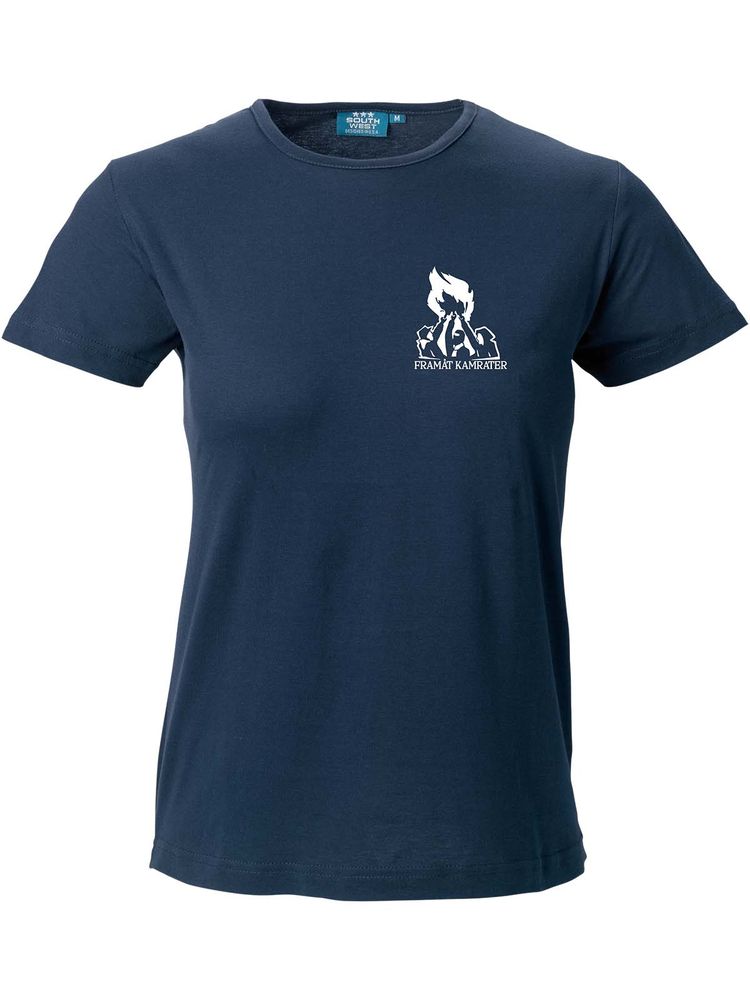 T-shirt Dam, Marinblå - Framåt (liten logo)