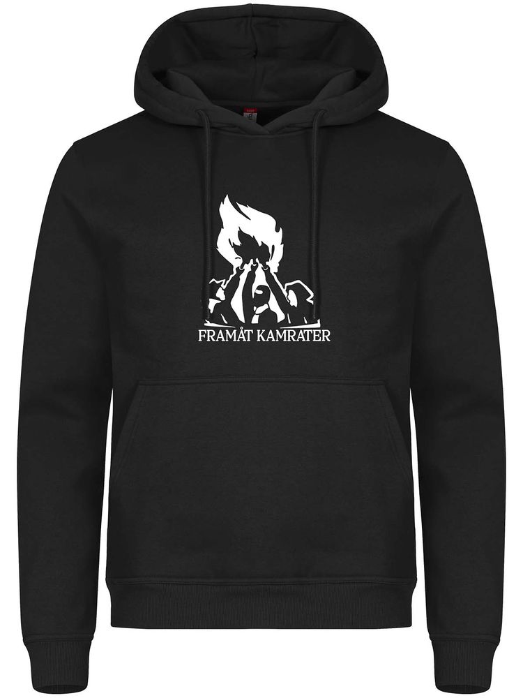 Hoodie, Black - Framåt Kamrater (stor logo)
