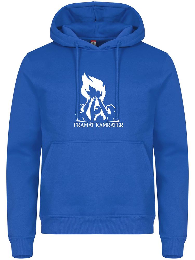 Hoodie, Blue - Framåt Kamrater (stor logo)