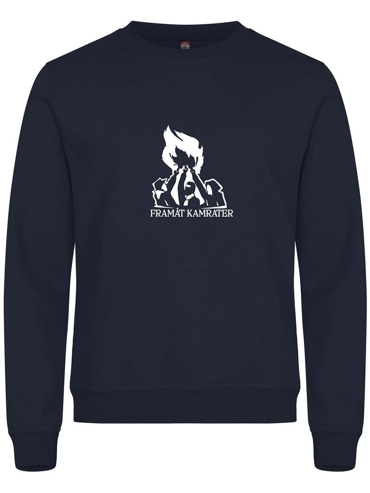 Sweatshirt, Navy - Framåt Kamrater (stor logo)