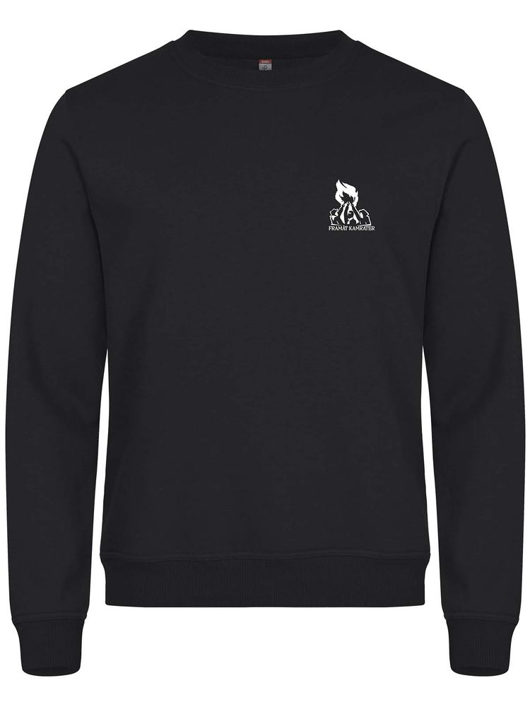Sweatshirt, Black - Framåt Kamrater (liten logo)