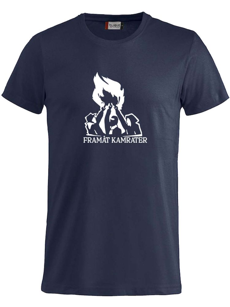 T-shirt Junior, Navy - Framåt Kamrater (stor logo)