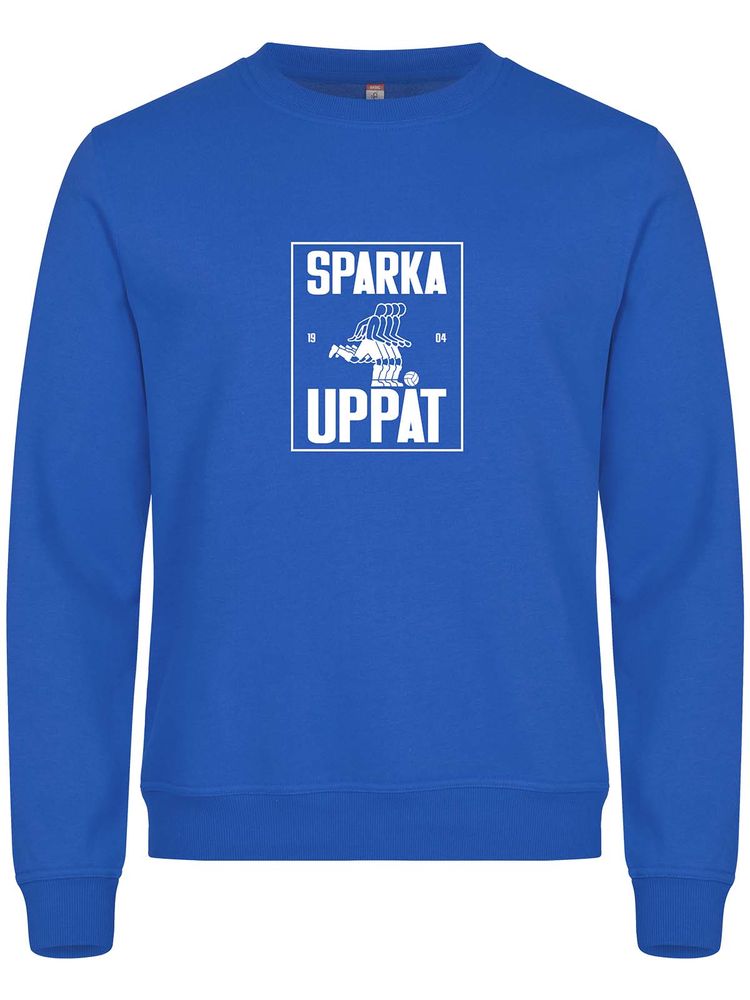 Sweatshirt, Blue - Sparka Uppåt (stor logo)