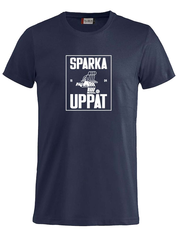 T-shirt Junior, Navy - Sparka Uppåt (stor logo)