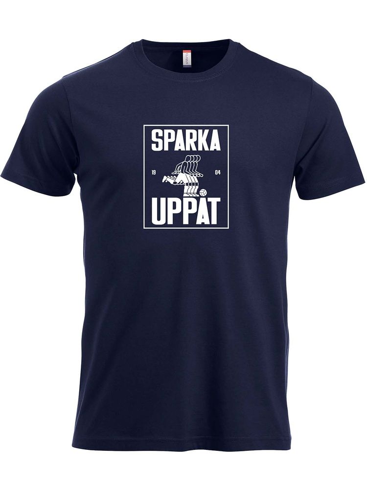 T-shirt, Navy - Sparka Uppåt (stor logo)