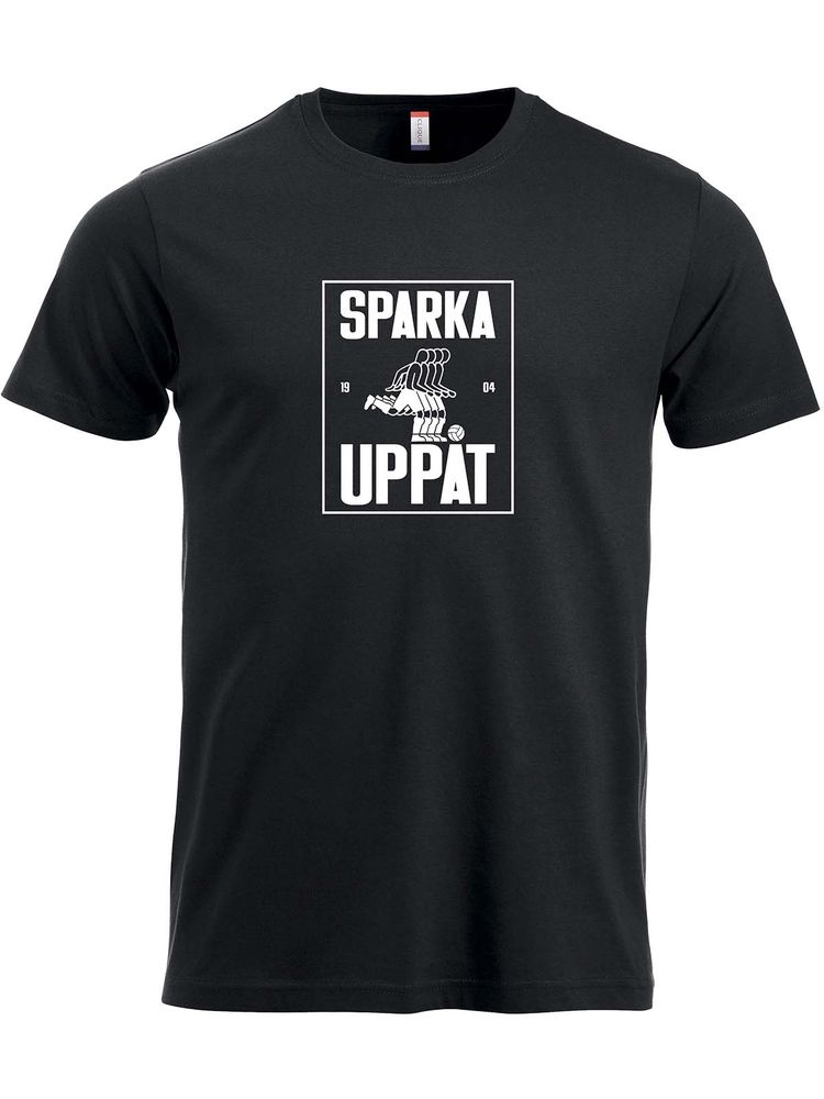 T-shirt, Black - Sparka Uppåt (stor logo)