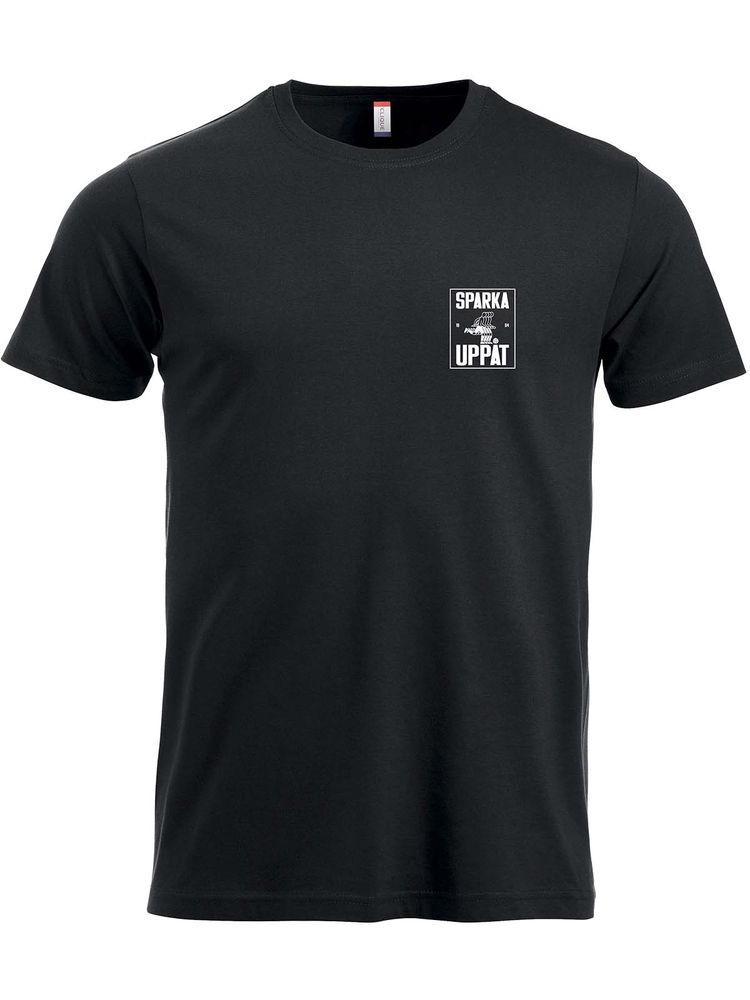 T-shirt, Black - Sparka Uppåt (liten logo)