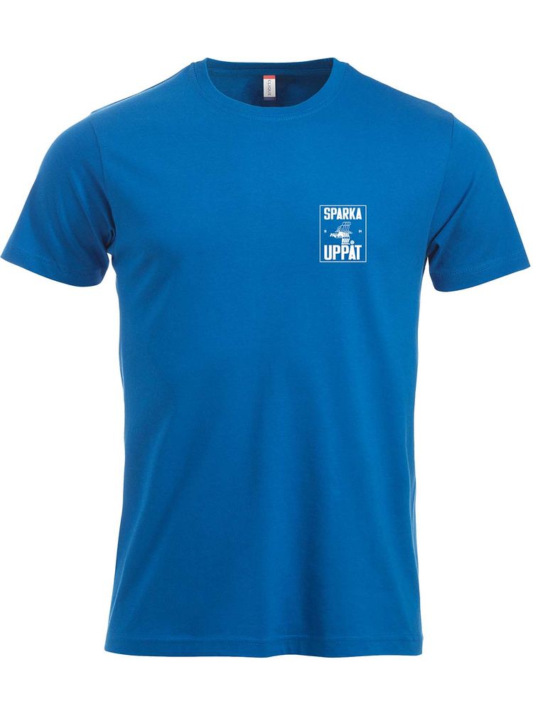 T-shirt, Blue - Sparka Uppåt (liten logo)