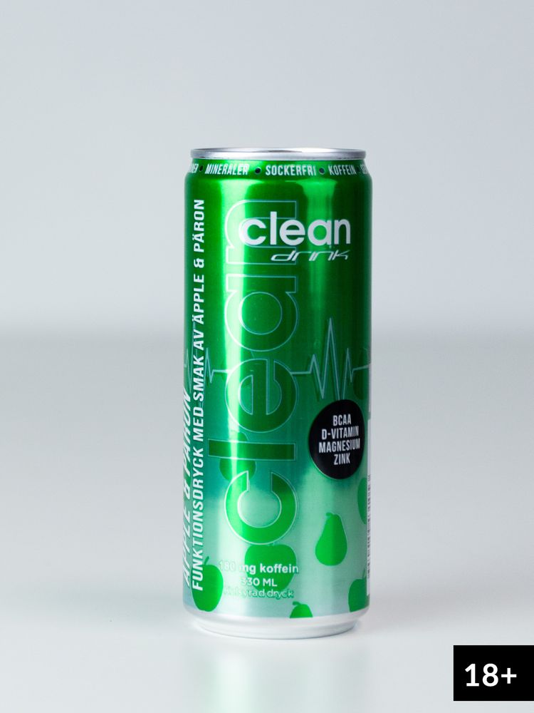 CLEAN Drink - Energidryck, 33 cl - BCAA Äpple - Päron