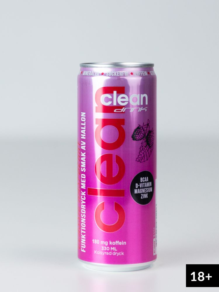 CLEAN Drink - Energidryck, 33 cl - BCAA Classic Rasberry