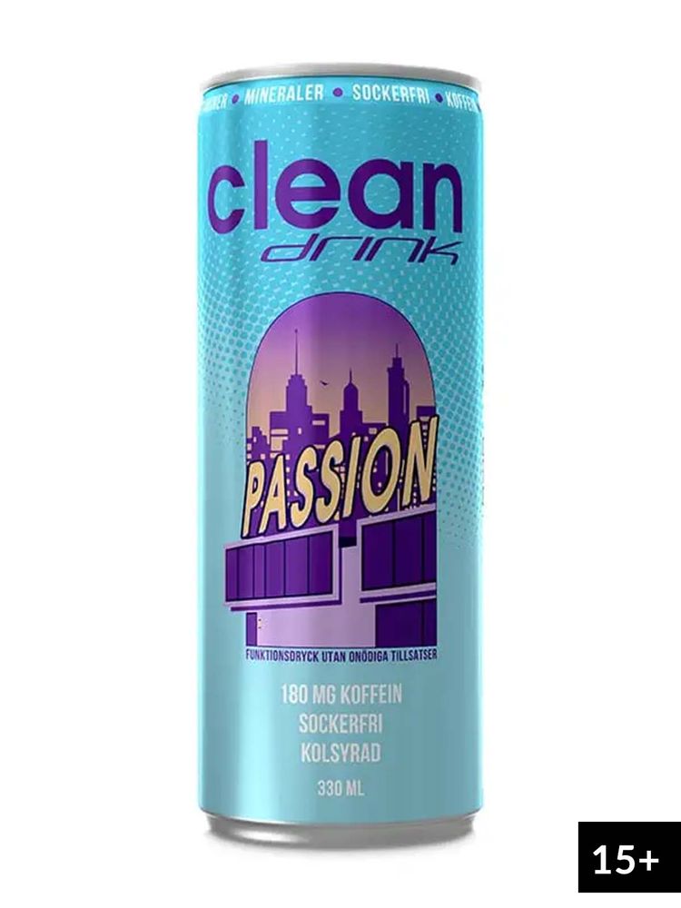 CLEAN Drink - Energidryck, 33 cl - Passion