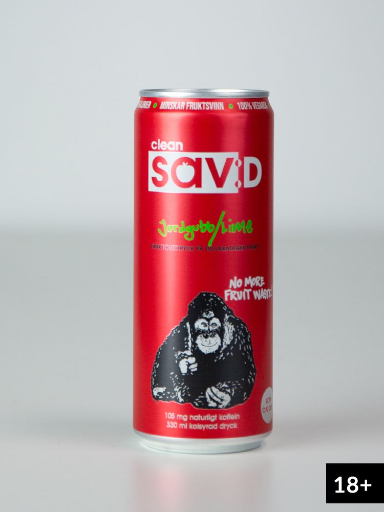 CLEAN Drink - Energidryck, 33 cl - Sav:D Jordgubb - Lime