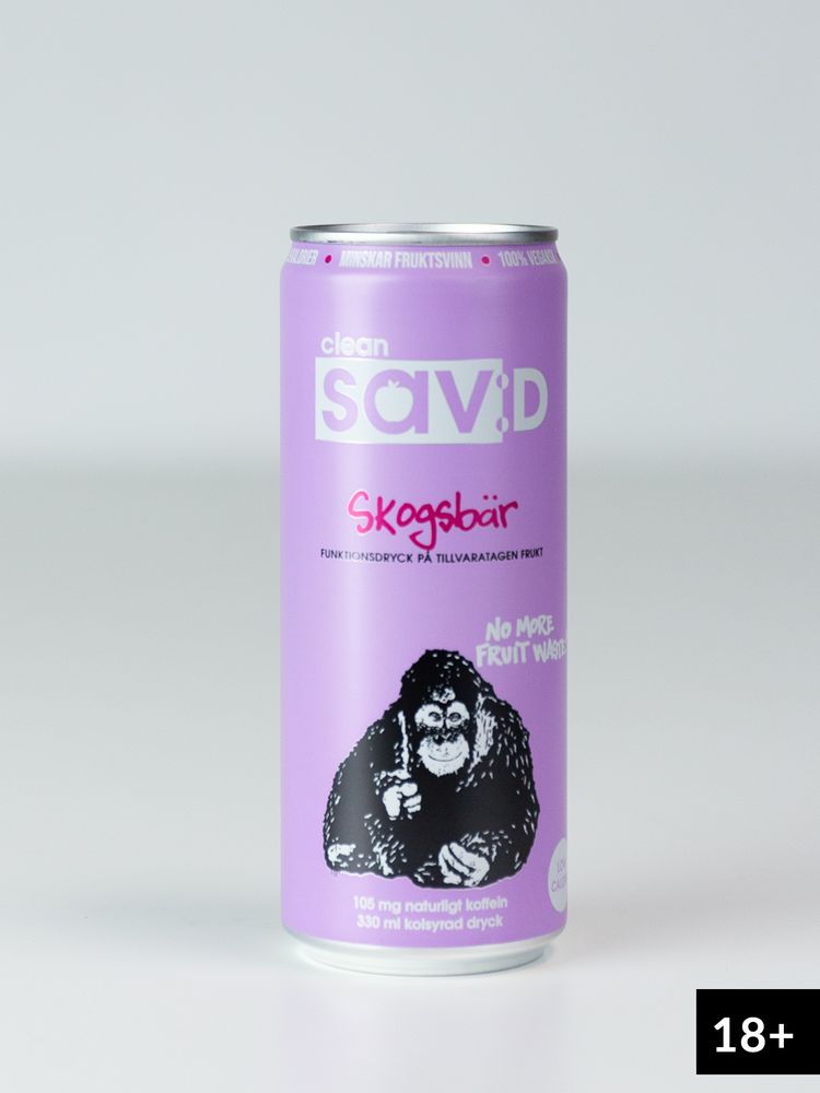 CLEAN Drink - Energidryck, 33 cl - Sav:D Skogsbär