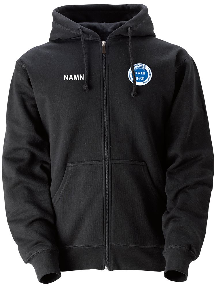 SW Hoodie Parry Zip, Black - small logo (Dingle AIK)