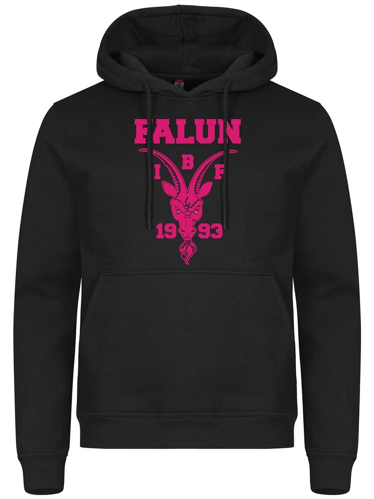 Hoodie - Pink goat, Black (IBF Falun Supportershop)