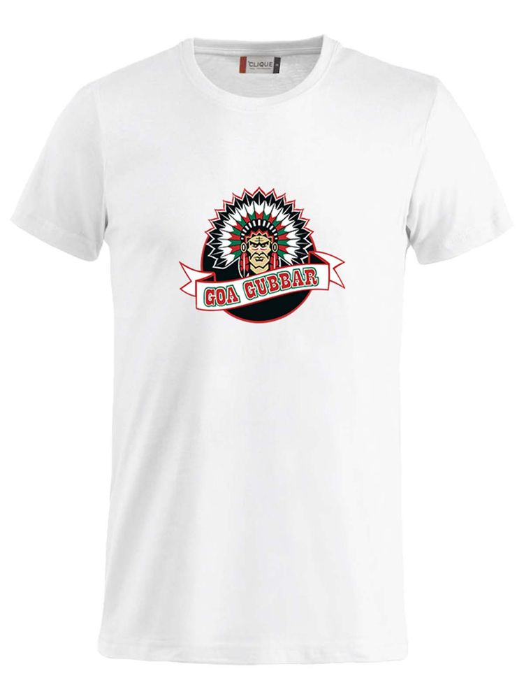 T-shirt Junior - Stor logga, Vit (Goa Gubbar Supportershop)