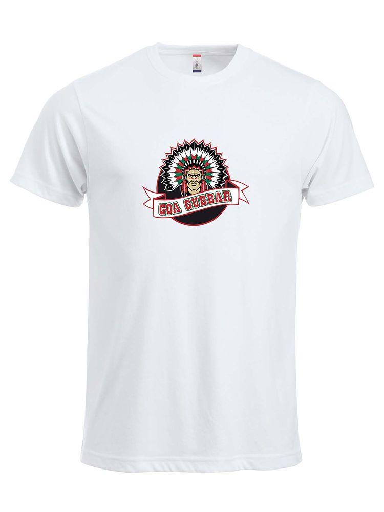 T-shirt - Stor logga, Vit (Goa Gubbar Supportershop)