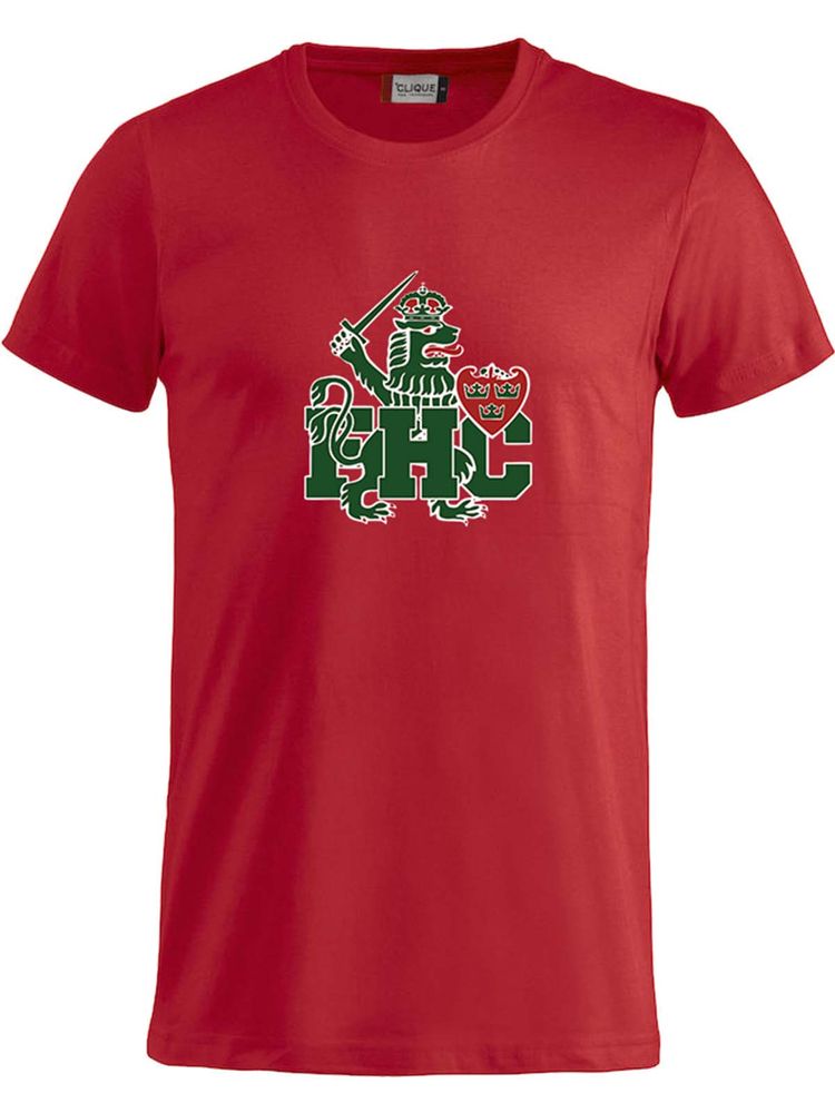 T-shirt Junior - Grönt lejon, Röd (Goa Gubbar Supportershop)
