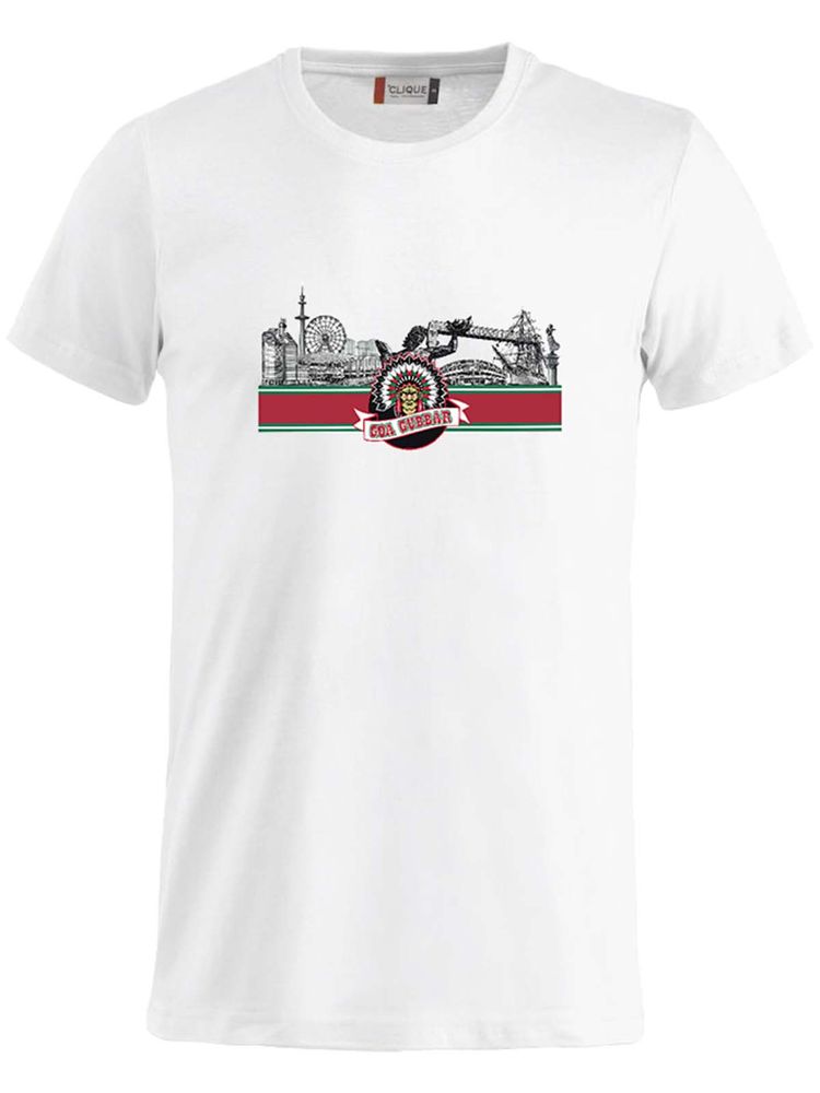 T-shirt Junior - GBG siluett, Vit (Goa Gubbar Supportershop)