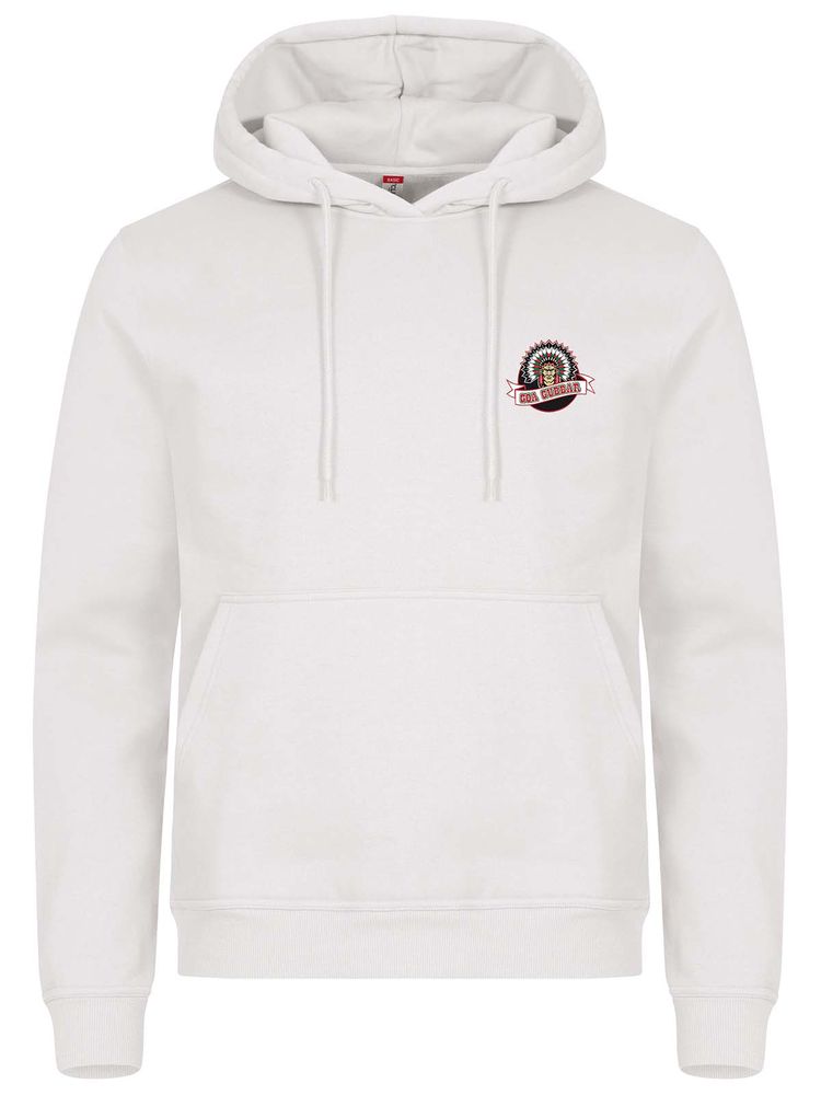 Hoodtröja - Liten hövding, Vit (Goa Gubbar Supportershop)