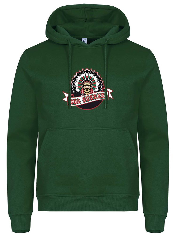 Hoodtröja - Stor hövding, Grön (Goa Gubbar Supportershop)