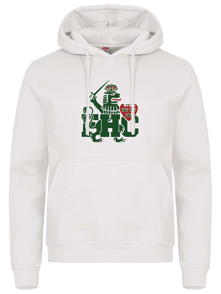 Hoodie - Green lion, White (Goa Gubbar Supportershop)