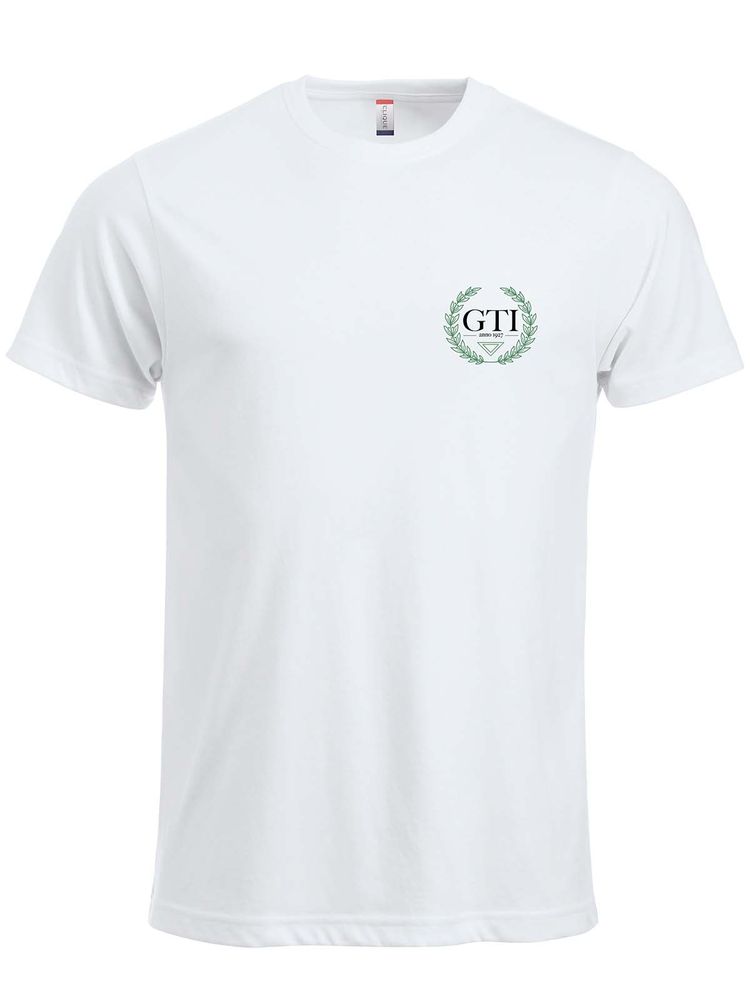 T-shirt - Small logo, White (GTIs Gymnasieskola)