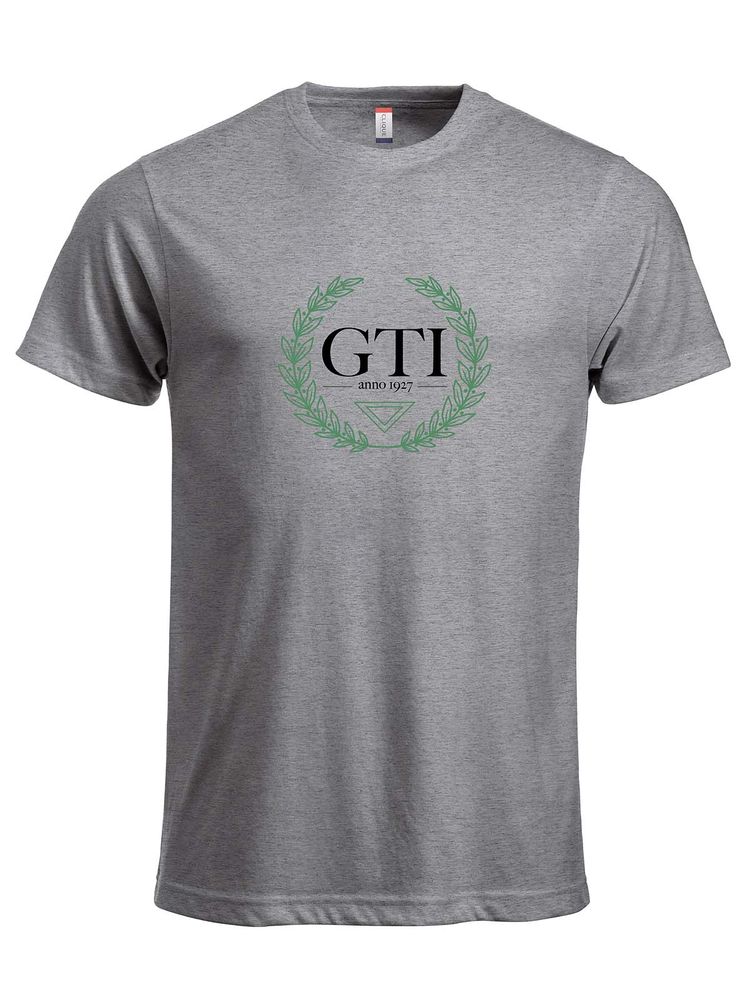 T-shirt - Big grönsvart logo, Grey (GTIs Gymnasieskola)