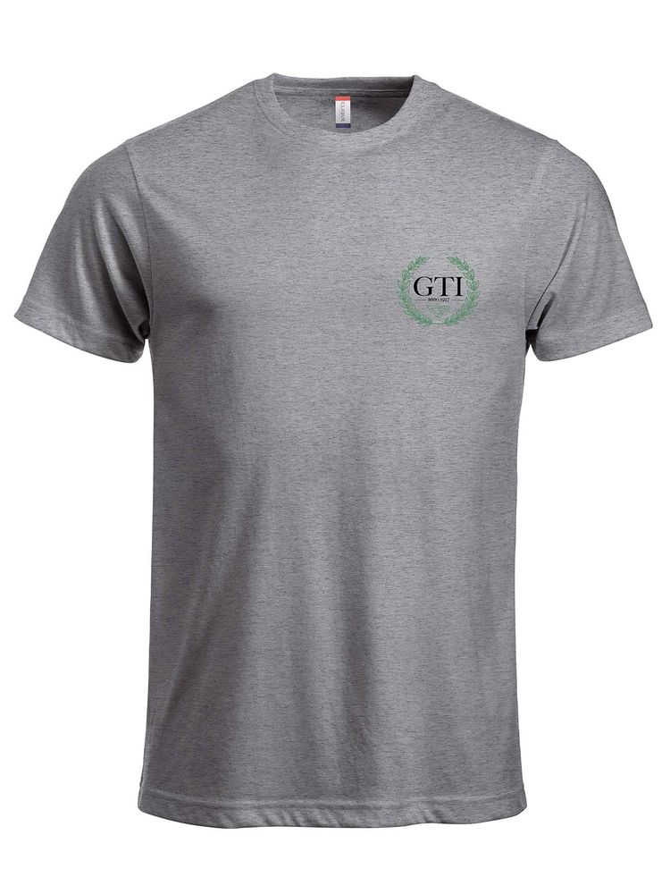 T-shirt - Small grönsvart logo, Grey (GTIs Gymnasieskola)