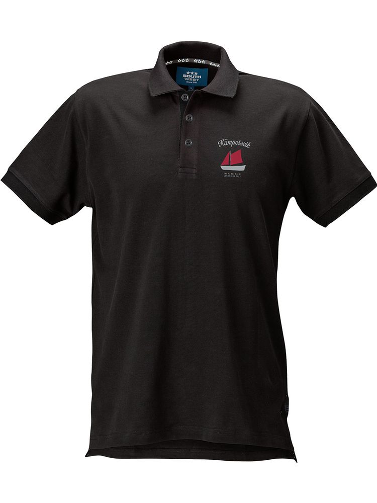 Kämpersvik Poloskjorta Cotton Herr, Black